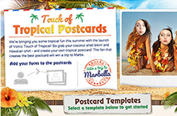 Volvic, Touch of Tropical Postcards